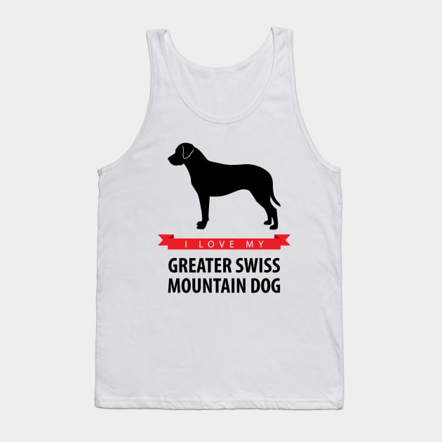 I Love My Greater Swiss Mountain Dog Tank Top by millersye